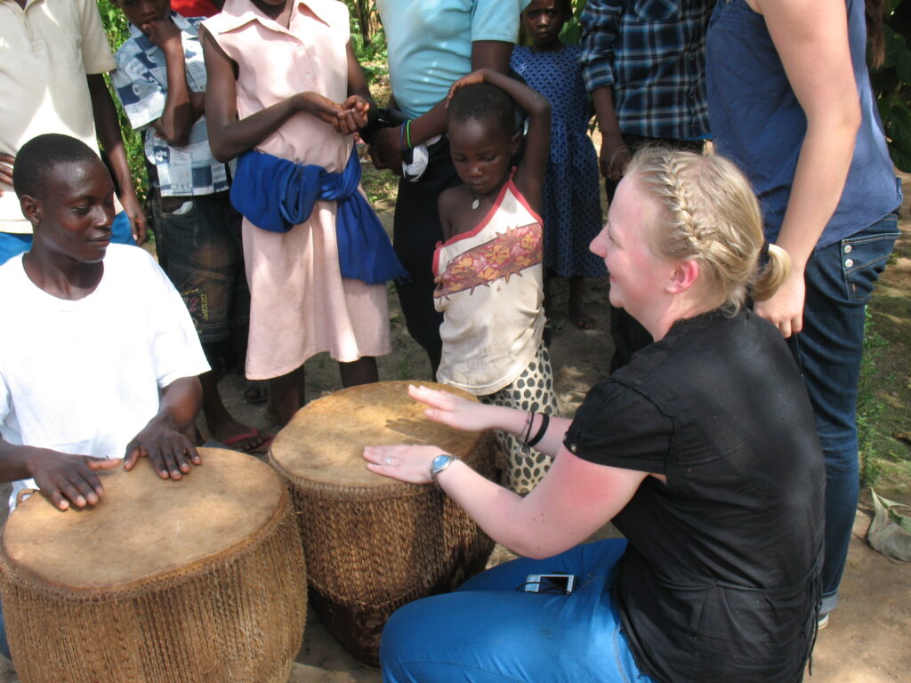 Drumming together Uganda